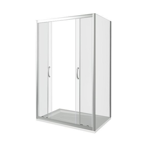 Душевое ограждение Bas Infinity WTW-TD+SP C-CH 170х80 см, хром/прозрачное - фото 3