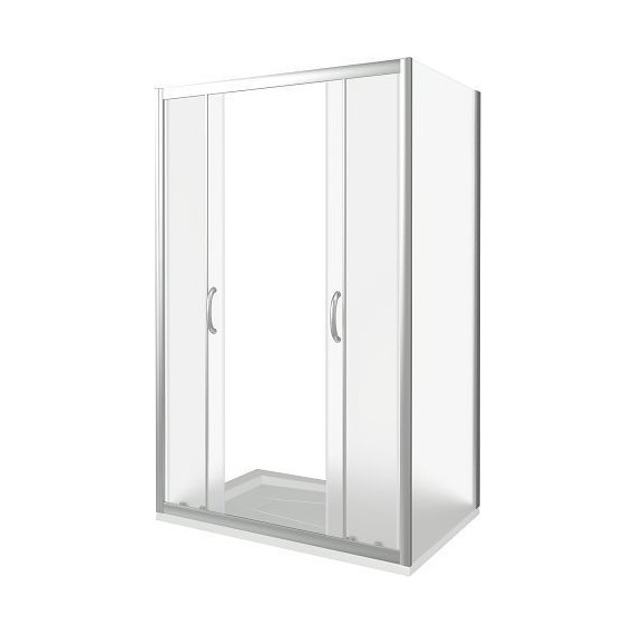 Душевое ограждение Bas Infinity WTW-TD+SP G-CH 170х80 см, хром/матовое - фото 3