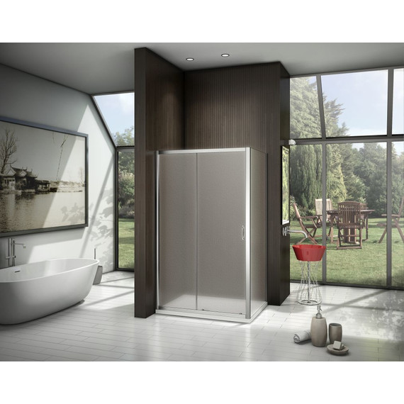 Душевое ограждение Bas Latte WTW+SP G-WE 140х80 см алюминий/матовое - фото 3