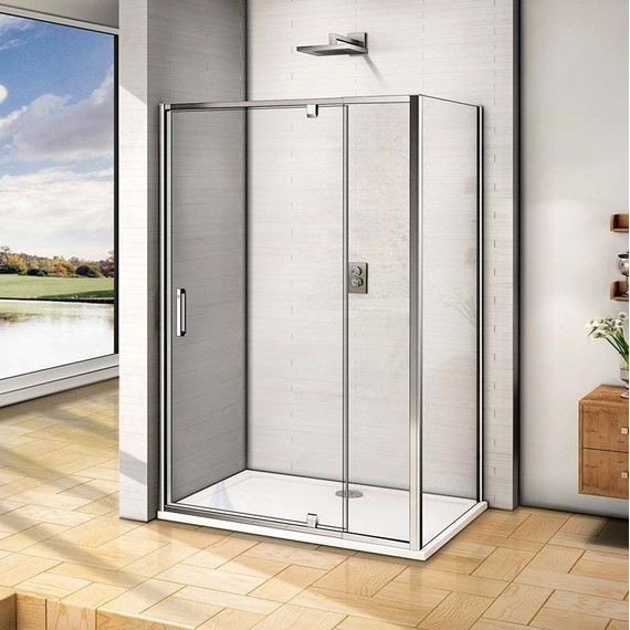 Душевое ограждение Bas Orion WTW-PD+SP C-CH 130х90 см хром/прозрачное - фото 4
