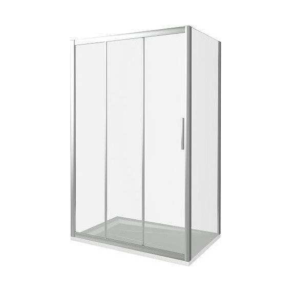Душевое ограждение Bas Orion WTW+SP C-CH 130х80 см хром/прозрачное - фото 
