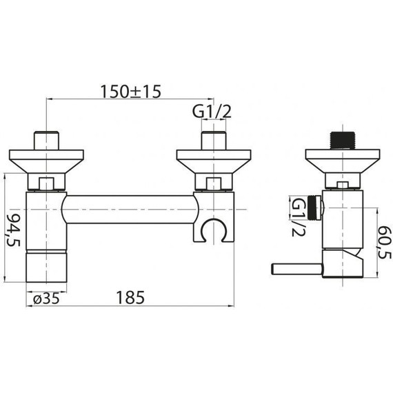 Смеситель для гигиенического душа Cezares CZR-DA3-01 - фото 3
