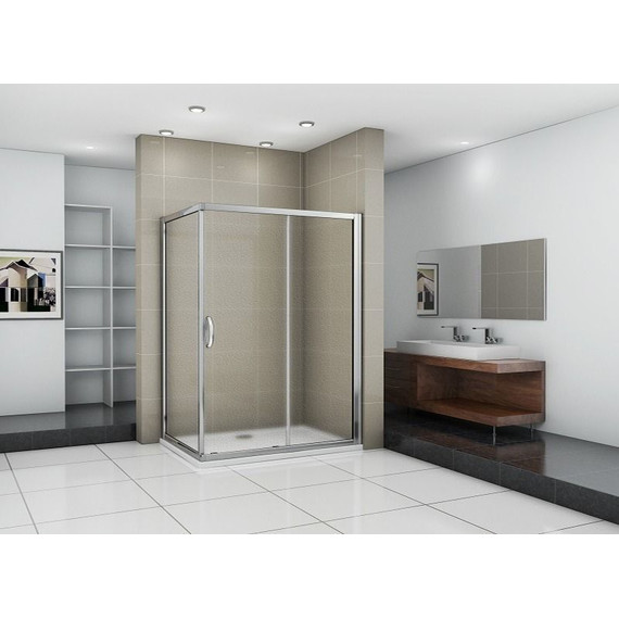 Душевое ограждение Bas Infinity WTW+SP G-CH 110х70 см, хром/матовое - фото 3