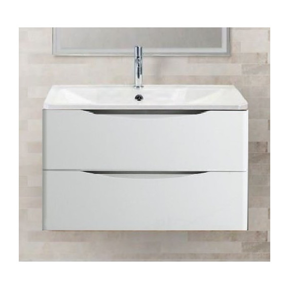 Тумба подвесная с раковиной BelBagno ACQUA-1000-2C-SO-BL 100 см, Bianco Lucido, Цвет фасада: Bianco Lucido - фото 