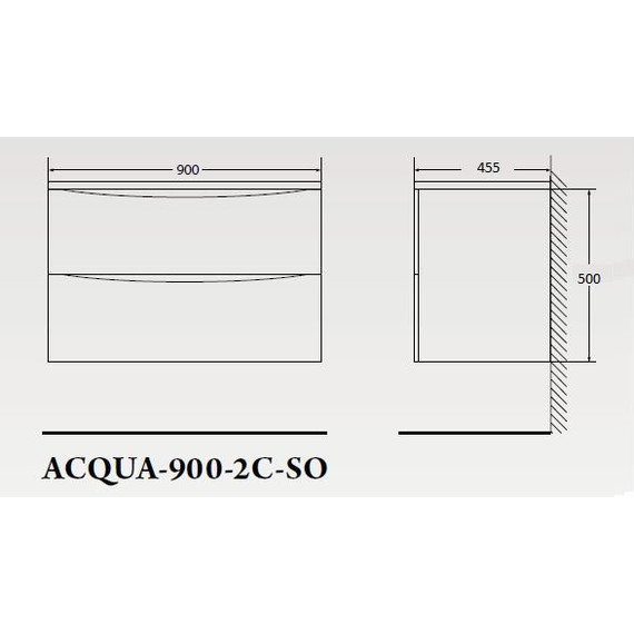Тумба подвесная с раковиной BelBagno ACQUA-900-2C-SO-BL 90 см, Bianco Lucido, Цвет фасада: Bianco Lucido - фото 4