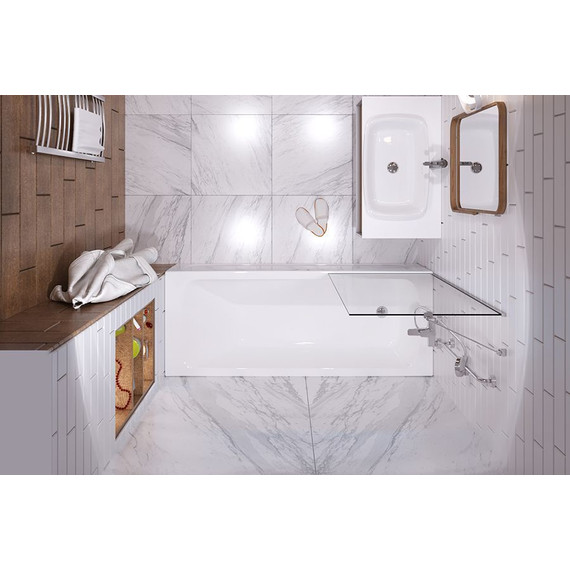 Ванна акриловая 1ACReal Gamma 160х69 см BBA-GA167X0-00U с каркасом, Размер - мм: 1600х700 - фото 10