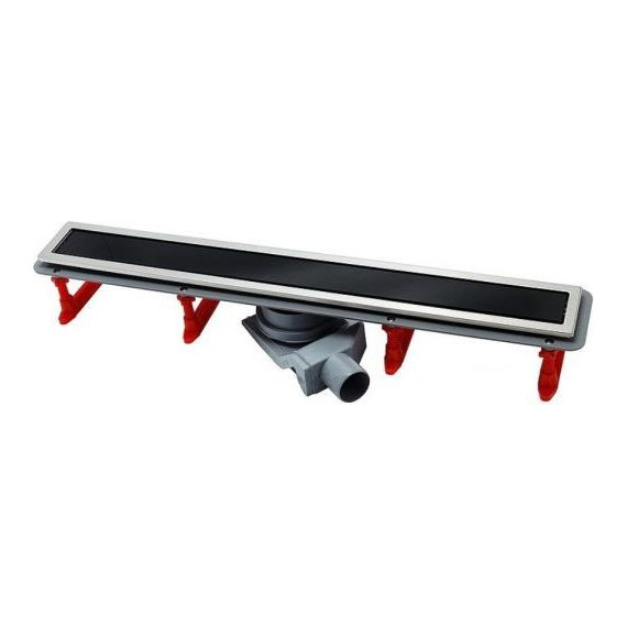 Трап Pestan (BETTOSERB) Confluo Premium Black Glass Line 85 см 13000295, нержавеющая сталь/стекло, хром/черный (под плитку), Цвет производителя: хром, чёрный, Размер трапа: 850 - фото 5