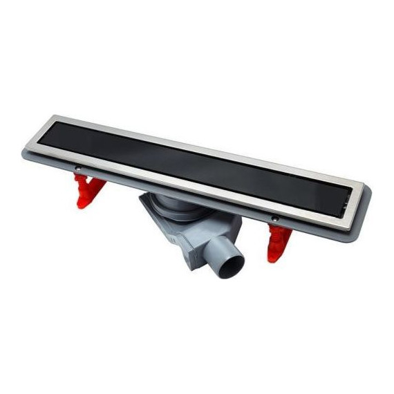 Трап Pestan (BETTOSERB) Confluo Premium Black Glass Line 55 см 13000292, нержавеющая сталь/стекло, хром/черный (под плитку), Цвет производителя: хром, чёрный, Размер трапа: 550 - фото 2