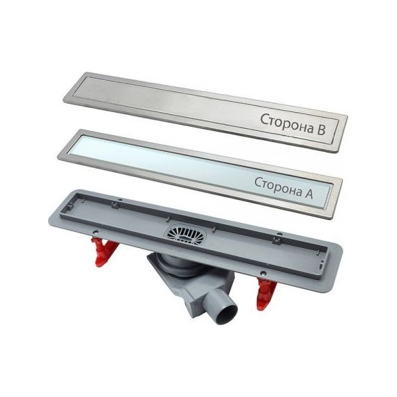 Трап Pestan (BETTOSERB) Confluo Premium White Glass Line 65 см 13000283, нержавеющая сталь/стекло, хром/белый (под плитку), Цвет производителя: хром, белый, Размер трапа: 650 - фото 