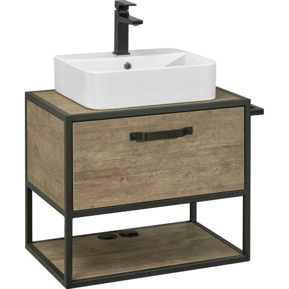 Тумба подвесная со столешницей Акватон Лофт Фабрик 65 см 1A242301LTDY0, дуб кантри - фото 