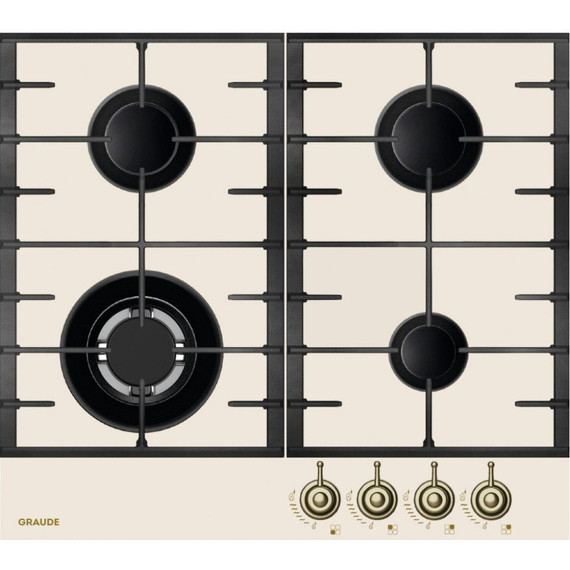 Газовая варочная поверхность Graude GSK 60.1 EL (антично-белое стекло) - фото 