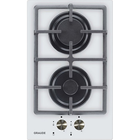 Газовая варочная поверхность Graude GS 30.1 W Domino (белое стекло) - фото 