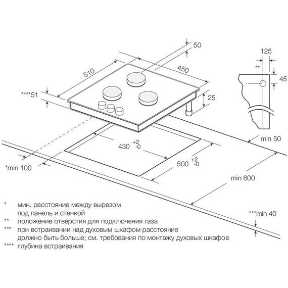 Газовая варочная поверхность Graude GS 45.1 E - фото 2