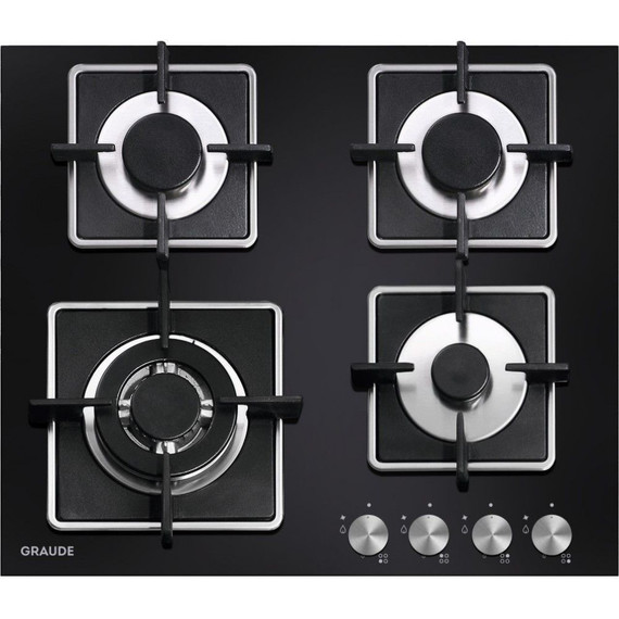 Газовая варочная поверхность Graude GS 60.3 G (чёрное стекло) - фото 