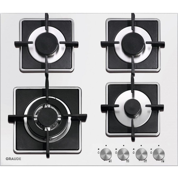 Газовая варочная поверхность Graude GS 60.3 W (белое стекло) - фото 