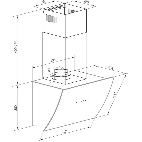 Вытяжка Graude DH 60.1 WE (белое стекло) - фото 2