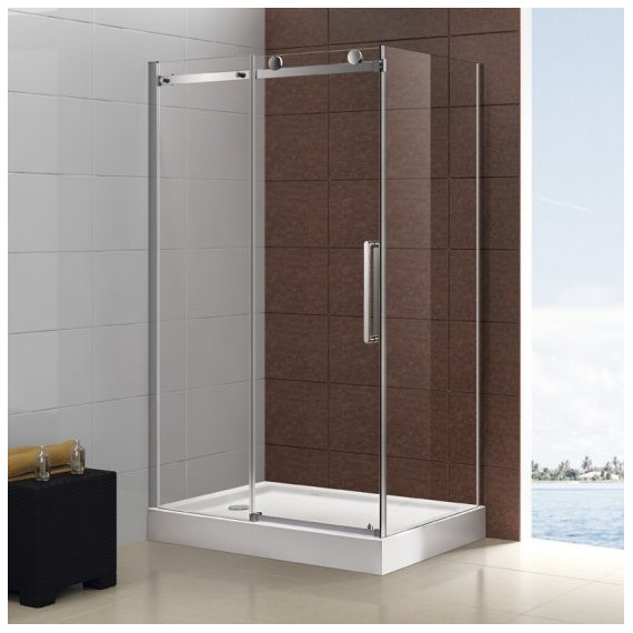 Душевое ограждение Cezares 140х100 см STYLUS-O-M-AH-1-140/100-C-Cr (стекло 8 мм) хром/прозрачное - фото 