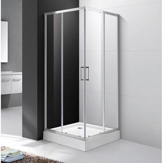 Душевое ограждение Cezares 90х90 см MOLVENO-A-2-90-C-Cr-IV, хром/прозрачное - фото 