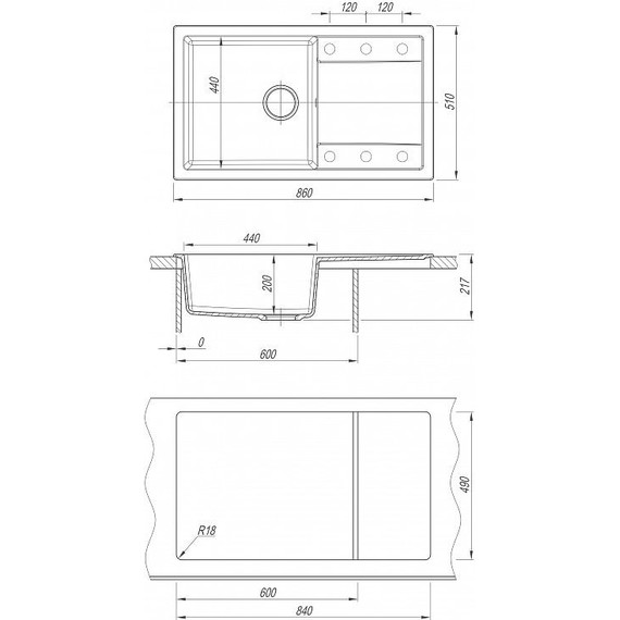 Кухонная мойка Dr.Gans Техно 860 25.030.D0860.406, терракота - фото 3