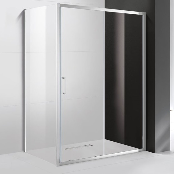 Душевое ограждение Cezares 160х100 см MOLVENO-AH-11-160/100-C-Cr-IV, хром/прозрачное - фото 