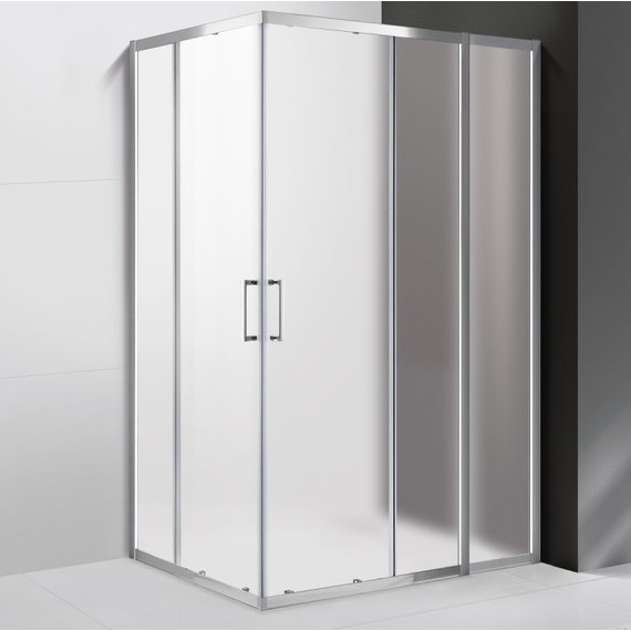 Душевое ограждение Cezares 130х100 см MOLVENO-AH-21-100+30-P-Cr, хром/матовое - фото 