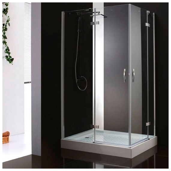 Душевое ограждение Cezares 120х90 см BERGAMO-W-AH-2-120/90-C-Cr-L, хром/прозрачное - фото 