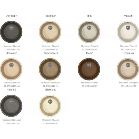 Кухонная мойка Florentina Вега зеро 22.425.D0440.202, шампань, Цвет производителя: шампань - фото 2