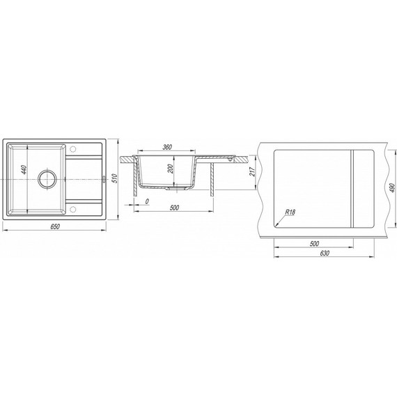 Кухонная мойка Florentina Липси 650 20.125.C0650.107, песочный, Цвет производителя: песочный - фото 4