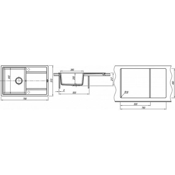 Кухонная мойка Florentina Липси 780 20.270.C0780.104, бежевый, Цвет производителя: бежевый - фото 4