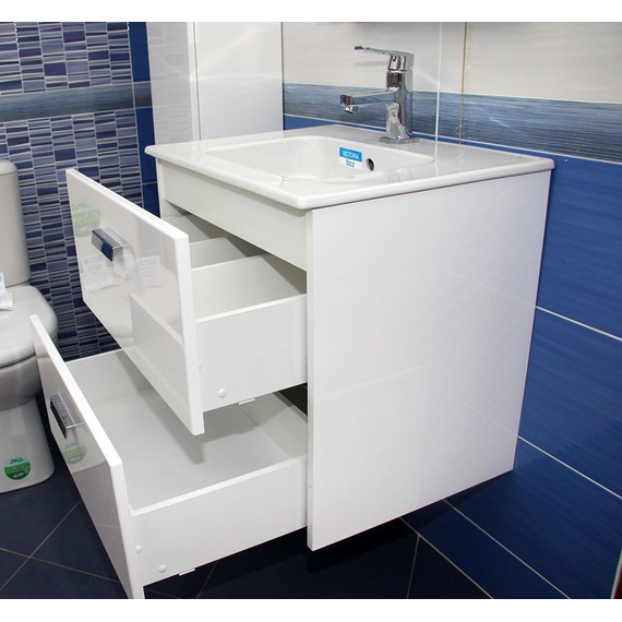 Тумба подвесная с раковиной  Roca Victoria NORD 60 см ZRU9000028, белый - фото 7