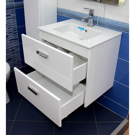 Тумба подвесная с раковиной  Roca Victoria NORD 60 см ZRU9000028, белый - фото 9