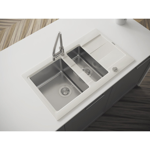 Кухонная мойка Florentina Комби 860K, жасмин, Цвет производителя: жасмин - фото 2