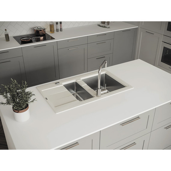 Кухонная мойка Florentina Комби 860K, жасмин, Цвет производителя: жасмин - фото 3
