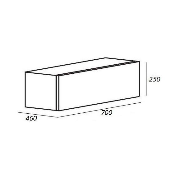 Тумба подвесная со столешницей Cezares CADRO-70/46/30-1C-SO-MET 70 см, черный - фото 7