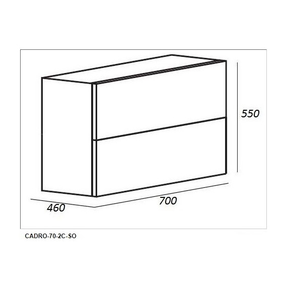 Тумба подвесная со столешницей Cezares CADRO-70/46/30-1C-SO-MET 140 см, черный - фото 5