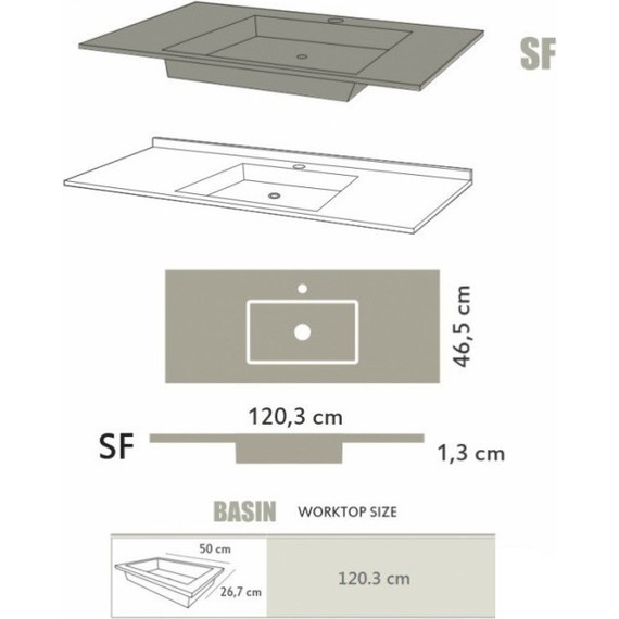 Тумба подвесная с раковиной Cezares CADRO-120/46/58-2C-SO-MET-ST 120 см, черный/белый - фото 5