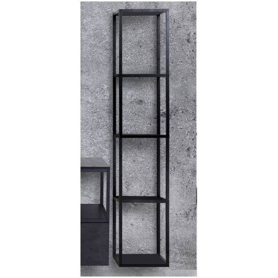 Пенал подвесной открытый Cezares Cadro 30 см CADRO-30/30/160-4C-SO-MET-ST, черный - фото 