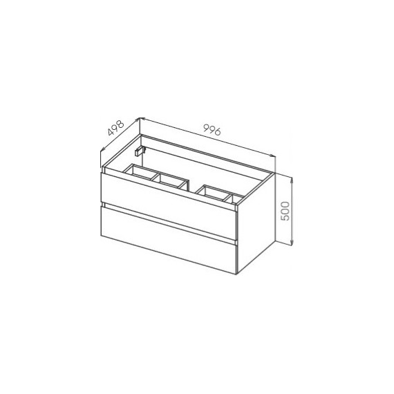 Тумба подвесная с раковиной Cezares MOLVENO-100-2C-SO-OSS 100 см, Ossido - фото 7