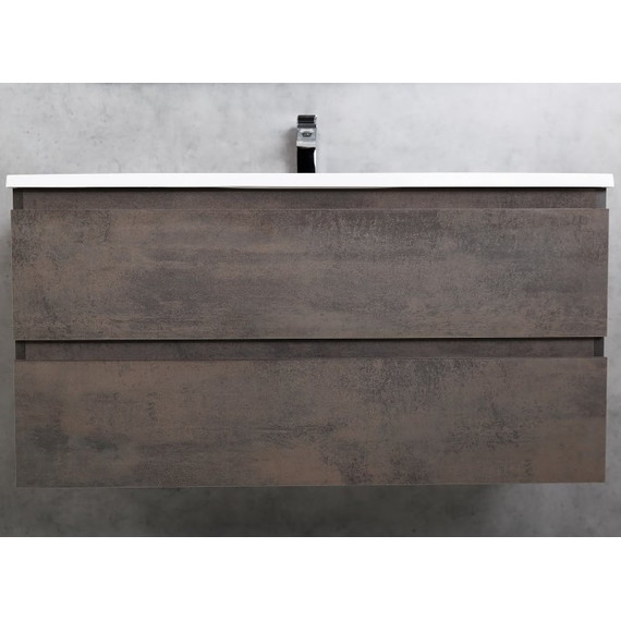 Тумба подвесная с раковиной Cezares MOLVENO-100-2C-SO-OSS 100 см, Ossido - фото 