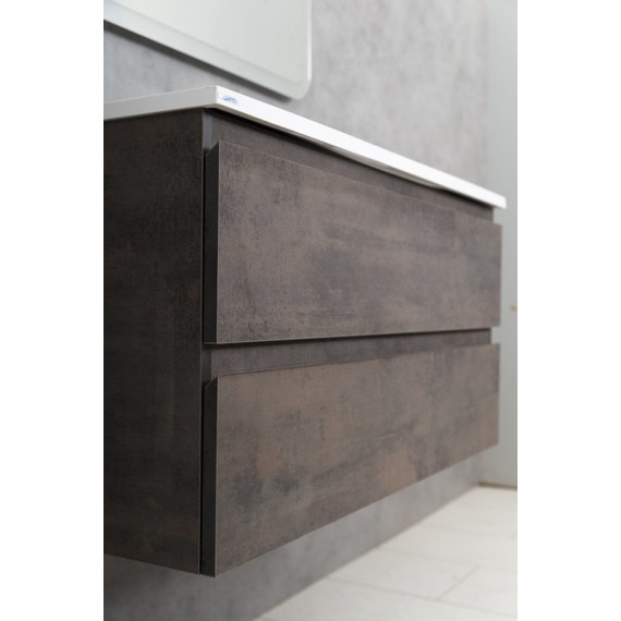 Тумба подвесная с раковиной Cezares MOLVENO-100-2C-SO-OSS 100 см, Ossido - фото 2