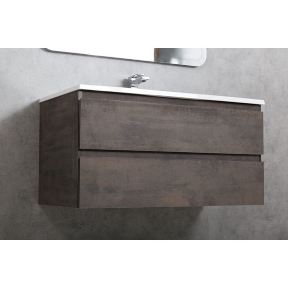 Тумба подвесная с раковиной Cezares MOLVENO-100-2C-SO-OSS 100 см, Ossido - фото 5