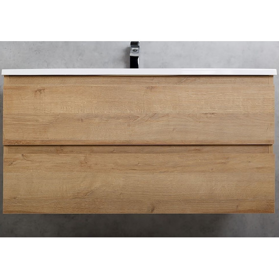 Тумба подвесная с раковиной Cezares MOLVENO-100-2C-SO-RRIV 100 см, Rovere Rivera - фото 