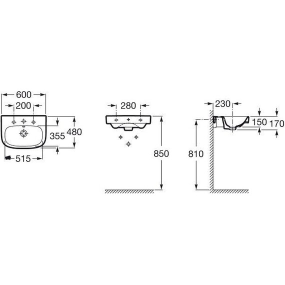 Раковина подвесная Roca Debba 60 см 32799400Y - фото 7