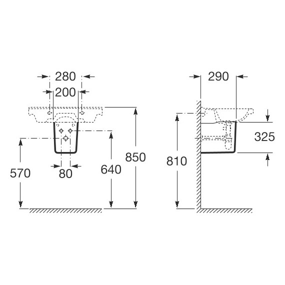 Полупьедестал Roca Debba 33799100Y - фото 3