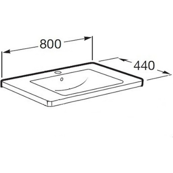 Тумба подвесная с раковиной Roca Ronda 80 см ZRU9302965, белый глянец/антрацит - фото 9
