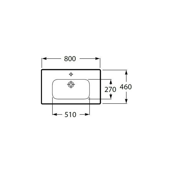 Тумба подвесная с раковиной Roca Lago 80 см 857296806, белый - фото 9