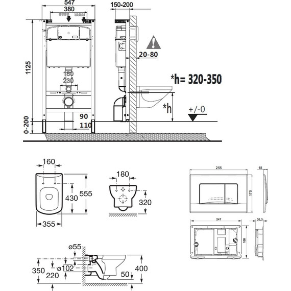 Инсталляция с подвесным унитазом Roca Dama Senso 893104090 - фото 4