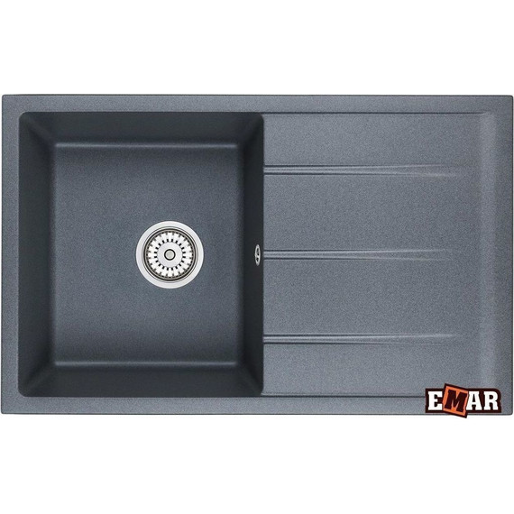 Кухонная мойка Emar EMQ-1800.Q, антрацит, Цвет производителя: антрацит - фото 