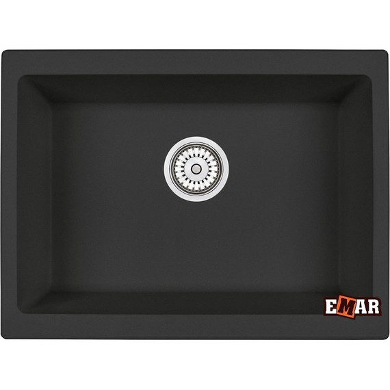Кухонная мойка Emar EMQ-1555.P, морион, Цвет производителя: морион - фото 