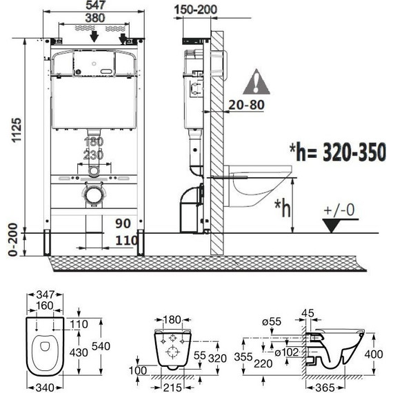 Инсталляция с подвесным унитазом Roca Gap Rimless 893104100 - фото 4